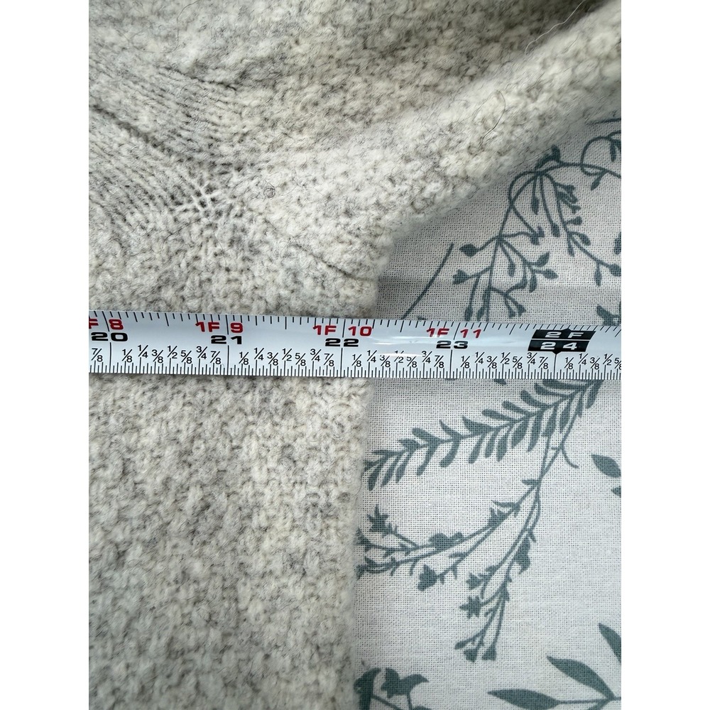 Community Wool Yak Blend Cable Knit Sweater Medium Beige Cream Cozy Pullover - Picture 10 of 11